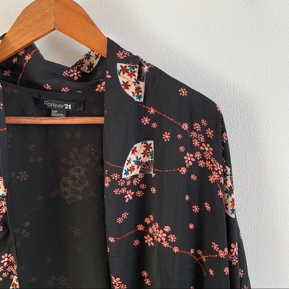 FOREVER 21 Short Sleeve Boho Kimono Cardigan Top - Picture 8 of 12